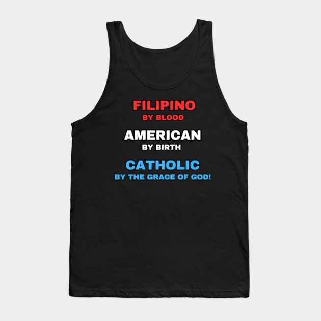 Filipino American Catholic (American-Born) Tank Top by Desert Owl Designs